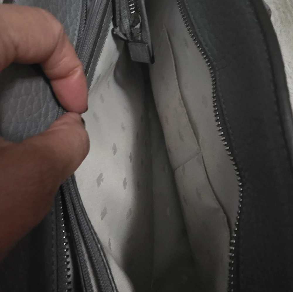 Kate Spade's Pebbled Leather Mulberry Tote/ Crossbody/Shoulder Bag In Grey. - Picture 15 of 16